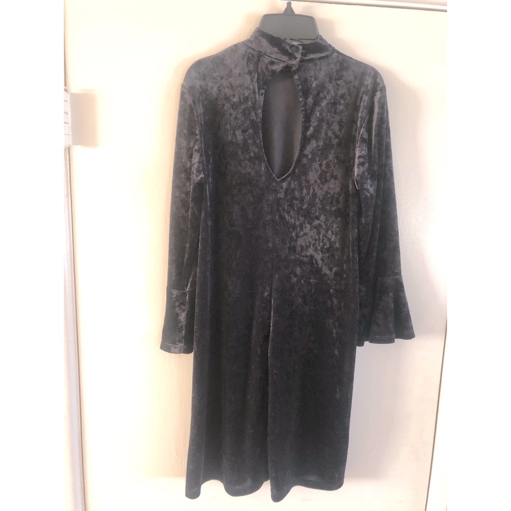 Black velvet dress